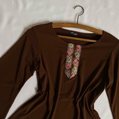 Imagem do blusa marrom manga longa - M