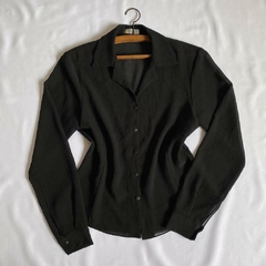 camisa preta em voal - P/M - loja online