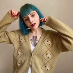 cardigan em tricot floral - P ao G na internet