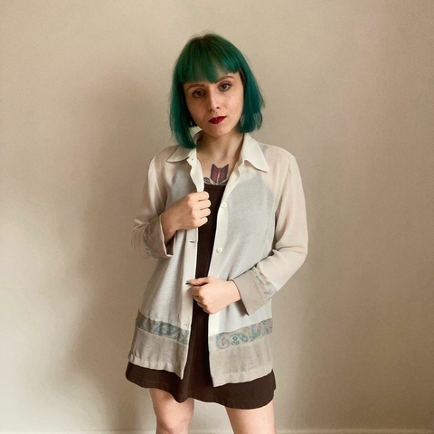 camisa vintage alongada - P/M