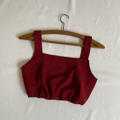 top cropped bordô - P/M