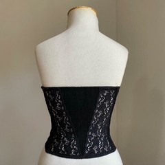 corpete preto com renda - M - comprar online