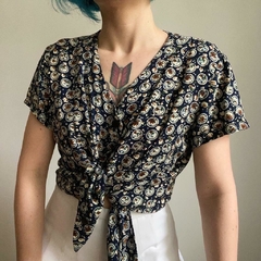 camisa vintage floral 80's - M/G - comprar online