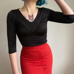 blusa preta morgana - PP/P na internet