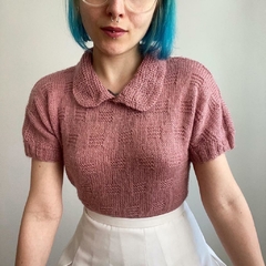 blusa tricot rosa antigo - P ao G