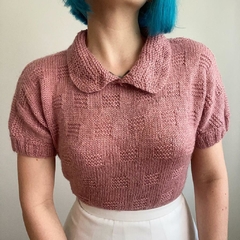 blusa tricot rosa antigo - P ao G - comprar online