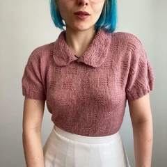 blusa tricot rosa antigo - P ao G - loja online