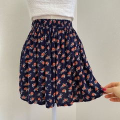 saia floral marinho - P - loja online