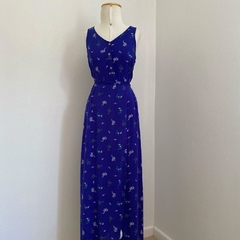 vestido longo floral - M - comprar online