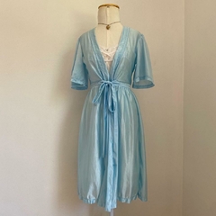 penhoar vintage azul bebê - M