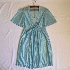 penhoar vintage azul bebê - M