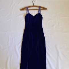 vestido roxo em veludo vintage - PP na internet
