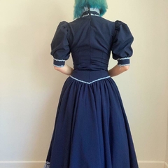 vestido típico azul marinho - P - loja online