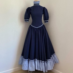 Imagem do vestido típico azul marinho - P