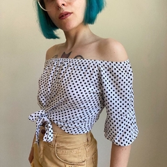 blusa cropped de bolinhas - P/M na internet