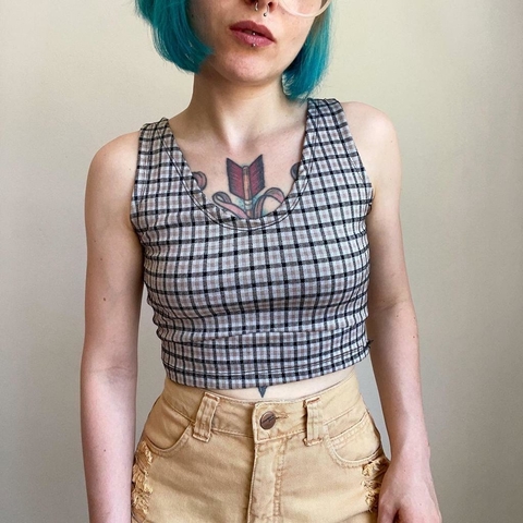 blusinha cropped vichy - PP/P