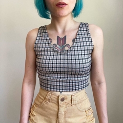 blusinha cropped vichy - PP/P na internet