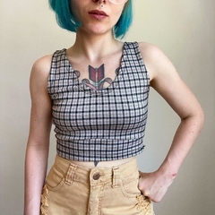 blusinha cropped vichy - PP/P - comprar online