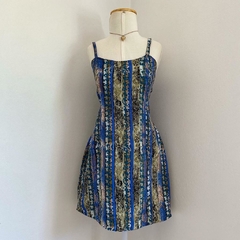 vestido anos 90 estampado - P/M - Roupas, decoração e acessórios VINTAGE - Legado Brechó