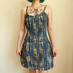vestido anos 90 estampado - P/M