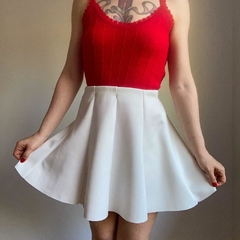 saia branca pool - M - Roupas, decoração e acessórios VINTAGE - Legado Brechó