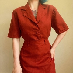 conjunto alfaiataria terracota - M/G - Roupas, decoração e acessórios VINTAGE - Legado Brechó