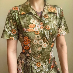 vestido vintage verde floresta - M - Roupas, decoração e acessórios VINTAGE - Legado Brechó