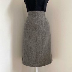 saia mídi em lã batida vintage - M - Roupas, decoração e acessórios VINTAGE - Legado Brechó