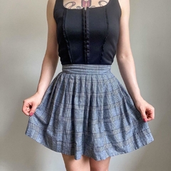saia de pregas xadrez - PP - Roupas, decoração e acessórios VINTAGE - Legado Brechó
