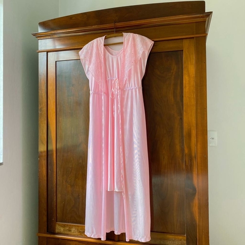 conjunto vintage rosinha - P/M