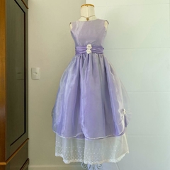 vestido de princesa lilás - juvenil/PP