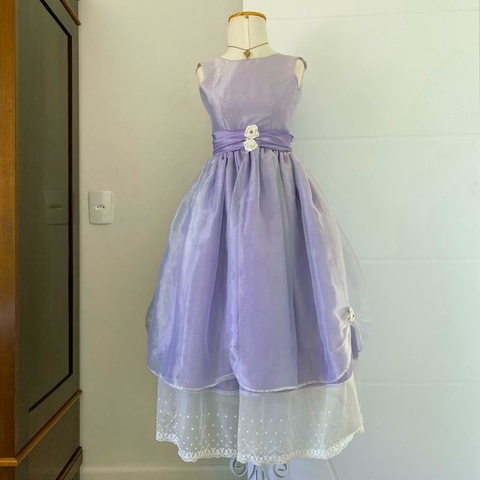 vestido de princesa lilás - juvenil/PP