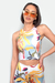 REMERA TOP MUSCULOSA "FLOWERS" - MICROFIBRA PESADA - art 830 - QUEEN SPORT
