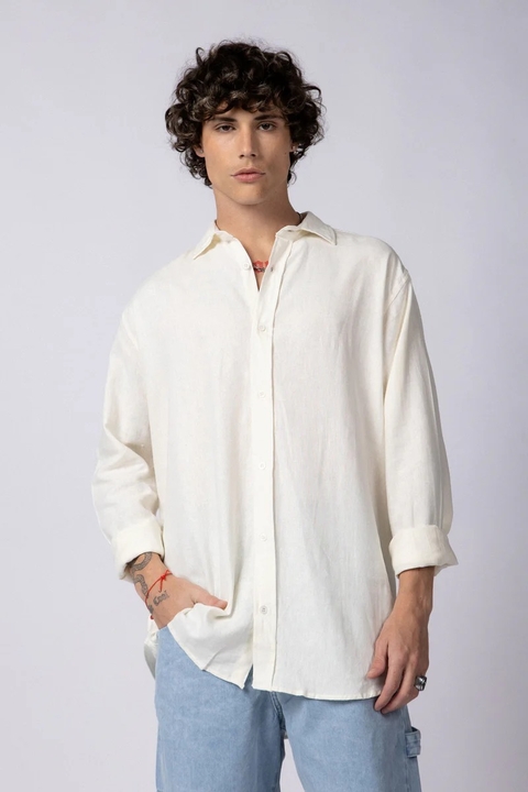 Camisa Lino Teseo Blanca
