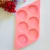 Molde de silicone chaveiro redondo 6 cavidades
