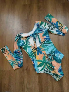 BODY INFANTIL COM MANGA PROTEÇÃO - AMARÉ TROPICAL - comprar online