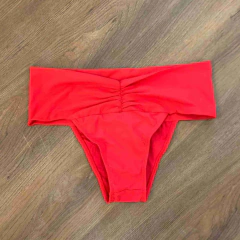 CALCINHA C/ PALA E FRANZIDO NA FRENTE - VERMELHO
