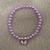 Pulseira pingente - borboleta lilás