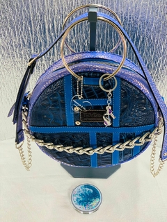 Cartera de tres cueros redonda, Modelo: “Calamosca” (Cagliari, Cerdeña, Italia). - comprar online