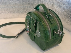 Cartera de cuero graneado VERDE Modelo: “MELLEA”.- - Támesis&Co.