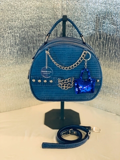 COLECCION MIMIS MODELO “TRIXI” croco azul cadenas - Támesis&Co.