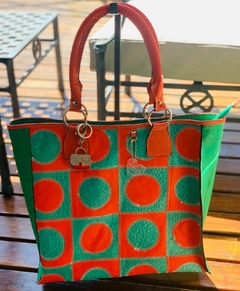 Cartera Artesanal de Color Esmeralda, MODELO: “OLBIA”, ( Costa Esmeralda, La Cerdeña, Italia) - tienda online