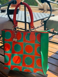 Cartera Artesanal de Color Esmeralda, MODELO: “OLBIA”, ( Costa Esmeralda, La Cerdeña, Italia) - tienda online