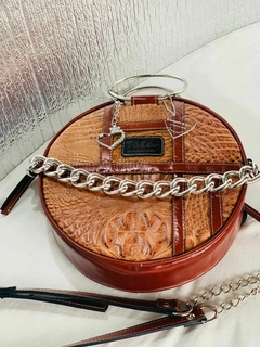 Cartera tres cueros redonda, Modelo: “GALLIPOLI” (APuglia, Italia).- - Támesis&Co.