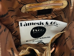 CARTERA CURVA MODELO “BELLA” víbora y dorada - Támesis&Co.