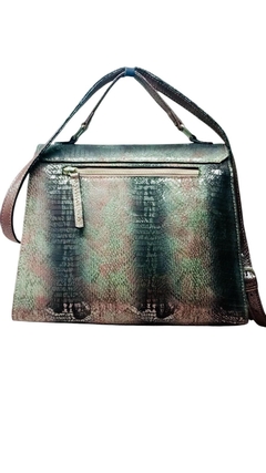 Cartera de cuero italiano serpiente con escamas. Modelo: “LINETTE”.- en internet