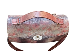 Cartera de cuero italiano serpiente con escamas. Modelo: “LINETTE”.- - Támesis&Co.