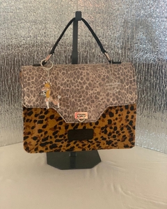 CARTERA DE CUERO VÍBORA, Cabritilla y Animal Print