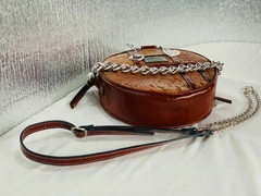 Cartera tres cueros redonda, Modelo: “GALLIPOLI” (APuglia, Italia).- - comprar online