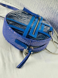 Cartera de tres cueros redonda, Modelo: “Calamosca” (Cagliari, Cerdeña, Italia). - Támesis&Co.